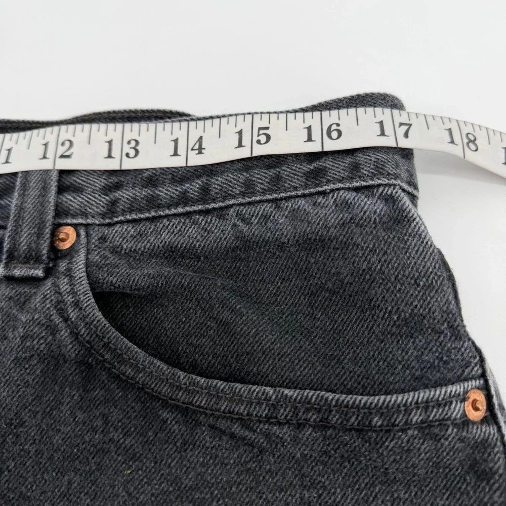 Levi's Jeans Mens 34x32 Black 505 Regular Fit Straight Leg Faded Denim Cotton